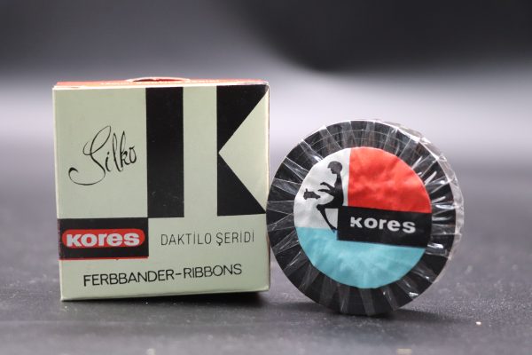Kores Silko daktilo şeridi ÇİFT RENKLİ tek makara kırmızı-siyah