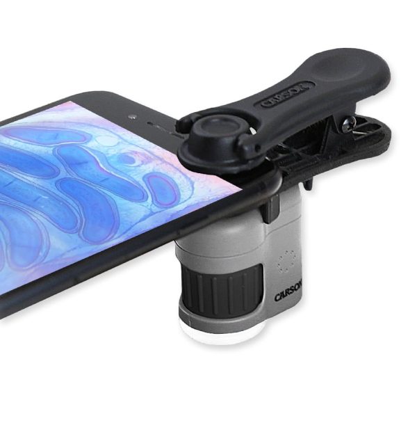 Carson Micro Mini Mikroskop 20x Işıklı Büyüteç Makro çekim büyüteçi
