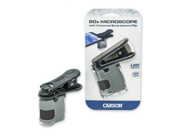 Carson Micro Mini Mikroskop 20x Işıklı Büyüteç Makro çekim büyüteçi - Görsel 6