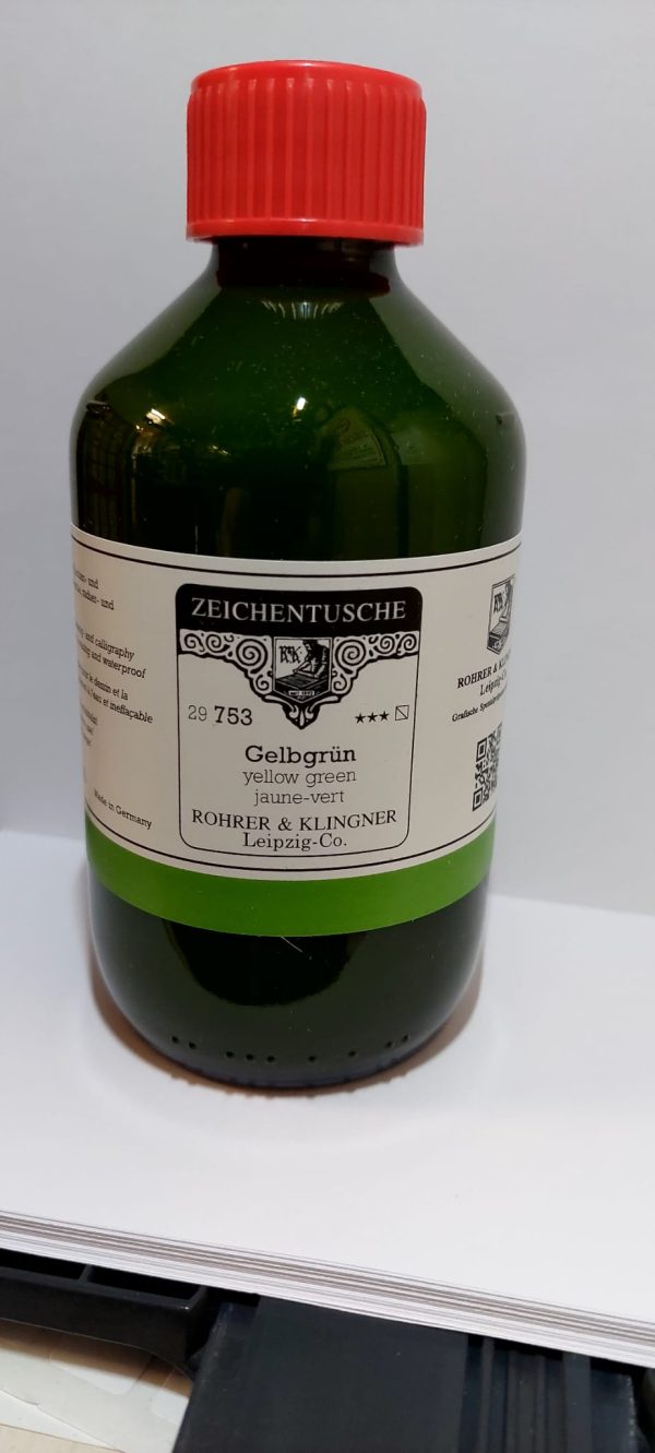 ROHRER KLİNGNER KALİGRAFİ ÇİNİ MÜREKKEBİ 250 ml GELBGRÜN 753