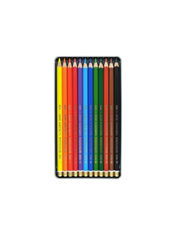 KOH I NOOR POLYCOLOR 12 Lİ METAL KUTU BOYA KALEMİ