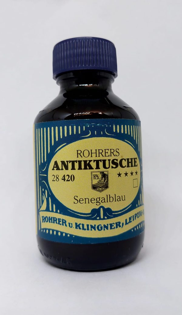 ROHRER & KLINGNER Antiktusche Senegalblau 100ml